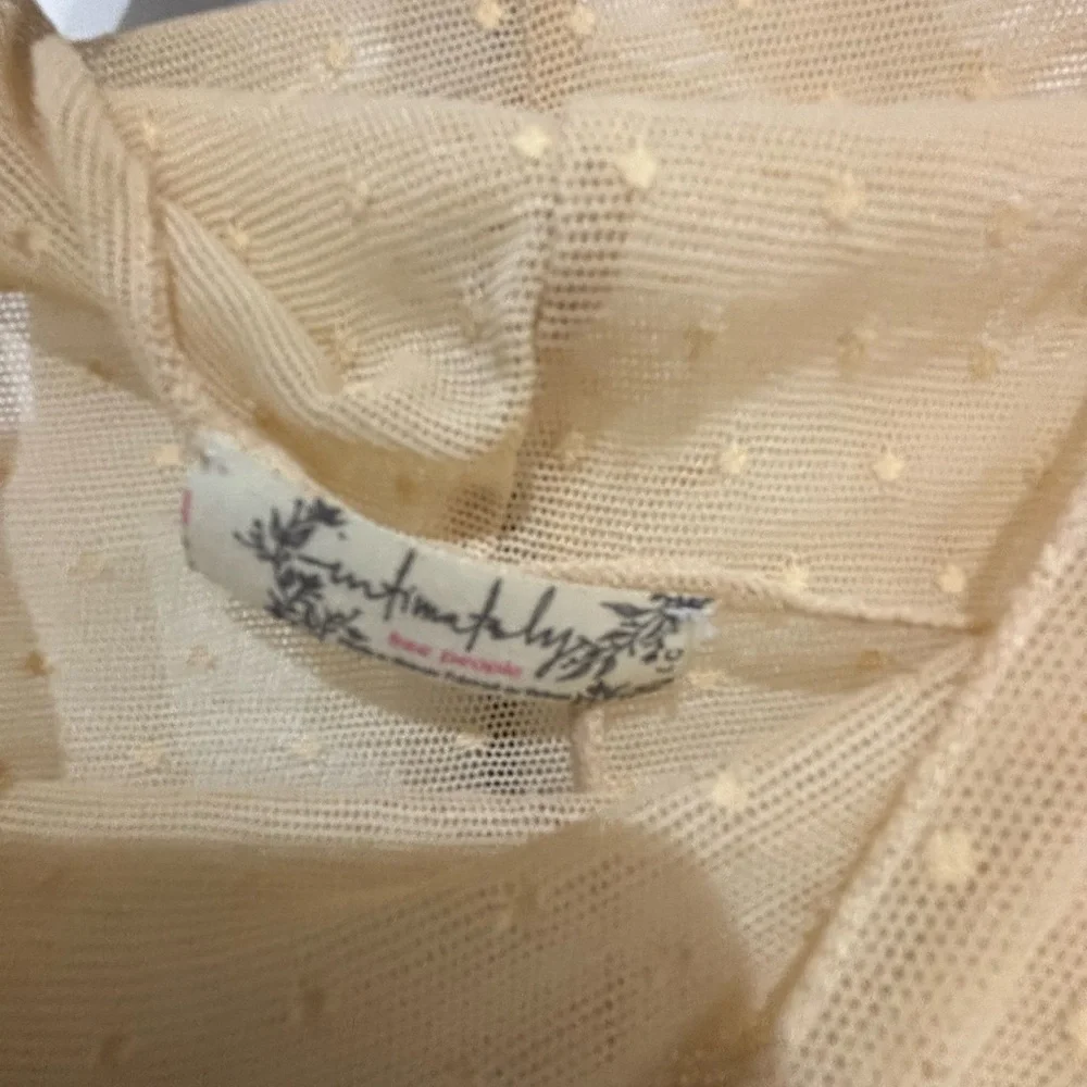 Free People Sheer Mesh On the Dot Layering Top, XL - Picture 4 of 4